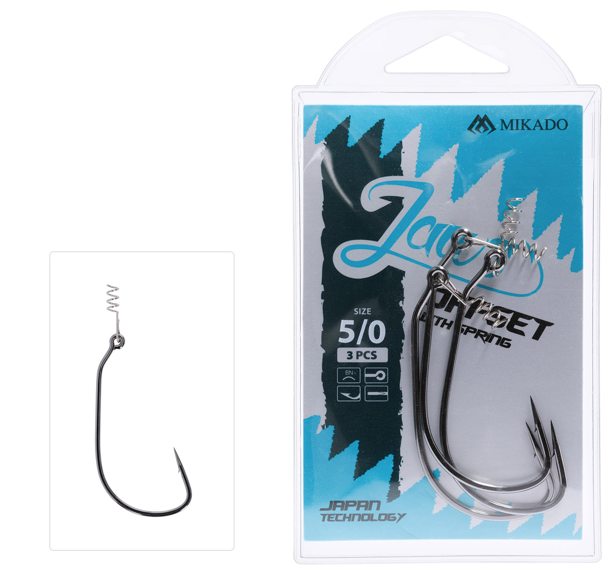 Mikado Haken - Jaws Offset Mit Schraube NR. 3/0 - 3 Stk.