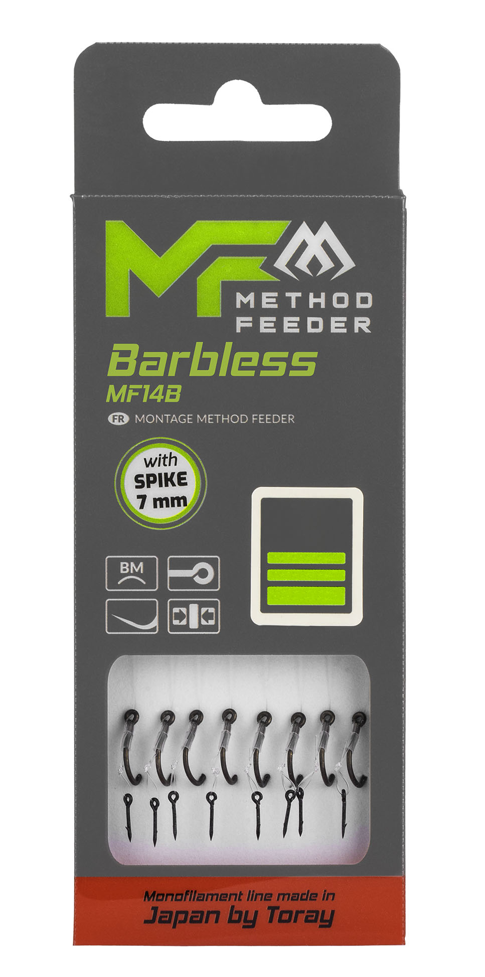 Mikado Leader Mf - MF14 Mit Nadel - Haken Ohne Widerhaken 8 / SCHNUR: 0.23mm/10cm - 8 Stk.