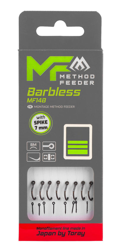 Mikado Leader Mf - MF14 Mit Nadel - Haken Ohne Widerhaken 8 / SCHNUR: 0.23mm/10cm - 8 Stk.