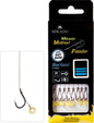 Mikado Methode Feeder Rig - Mit Gummi - Haken Mit Widerhaken Grösse 10 / Geflochtene Schnüre: 0.12mm/10cm - 8 Stk.