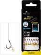 Mikado Methode Feeder Rig - Mit Gummi Haken Ohne Widerhaken 8 / Geflochtene Schnüre 0.14mm/10cm - 8 Stk.