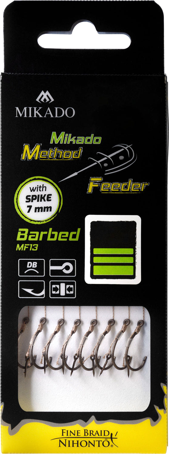 Mikado Methode Feeder Rig - Mit Nadel - Haken Mit Widerhaken Grösse 12 / Geflochtene Schnüre: 0.12mm/10cm - 8 Stk.