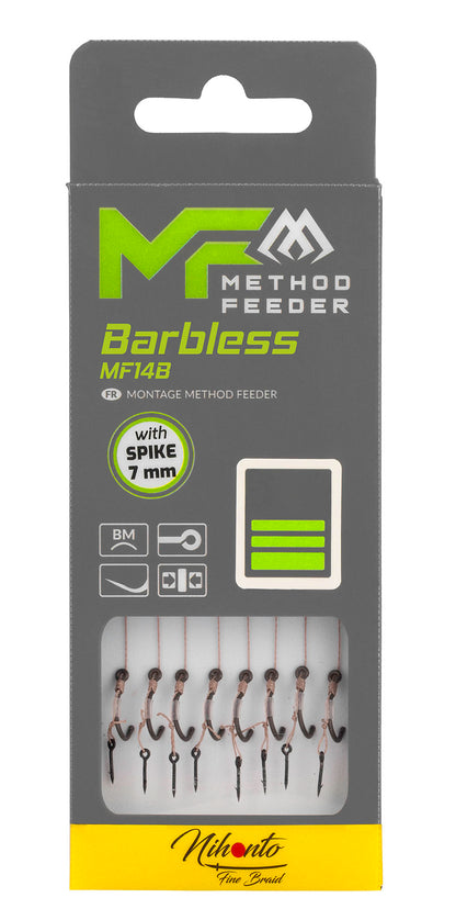 Mikado Leader Mf - MF14 Mit Nadel - Haken Ohne Widerhaken 6 / Geflochtene SCHNÜRE: 0.16mm/10cm - 8 Stk.