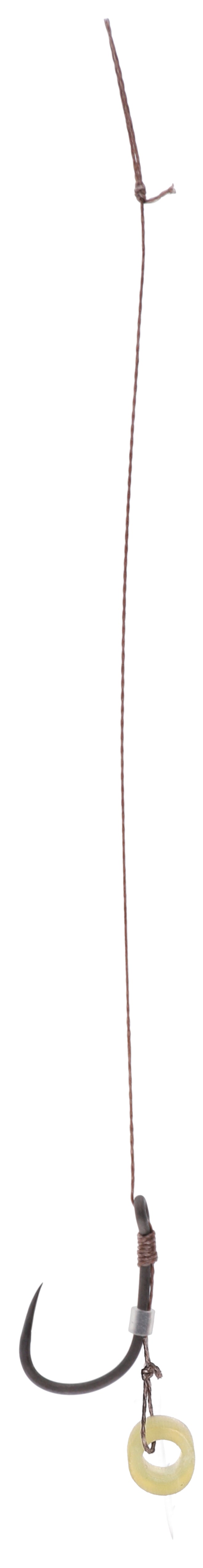 Mikado Leader Mf - Mit Gummiband - Haken Ohne Widerhaken NR. 12 Db / Geflochtene SCHNUR: 0,12 MM/10 Cm - 8 STK.