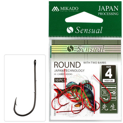 Mikado Haken - Sensual - Round Mit Widerhaken NR. 8 Bn - 10 Stk.