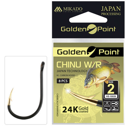 Mikado Haken - Golden Point - Chinu W/R NR. 2 Gb - 8 Stk.