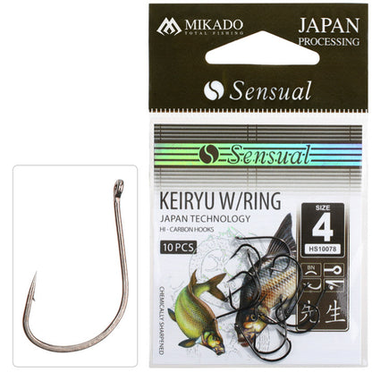 Mikado Haken - Sensual - Keiryu W/RING NR. 4 Bn - 10 Stk.