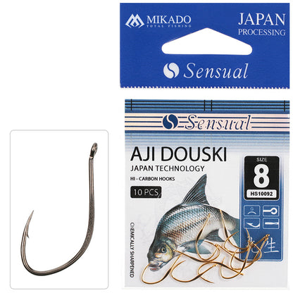 Mikado Haken - Sensual - Aji Douski W/RING NR. 6 Bn - 10 Stk.
