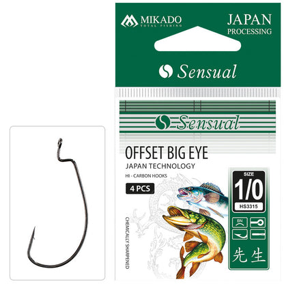 Mikado Haken - Sensual - Offset Big Eye NR. 2/0 Bn - 4 Stk.