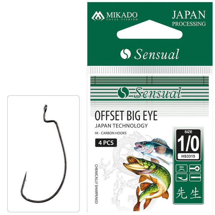 Mikado Haken - Sensual - Offset Big Eye NR. 1 Bn - 5 Stk.