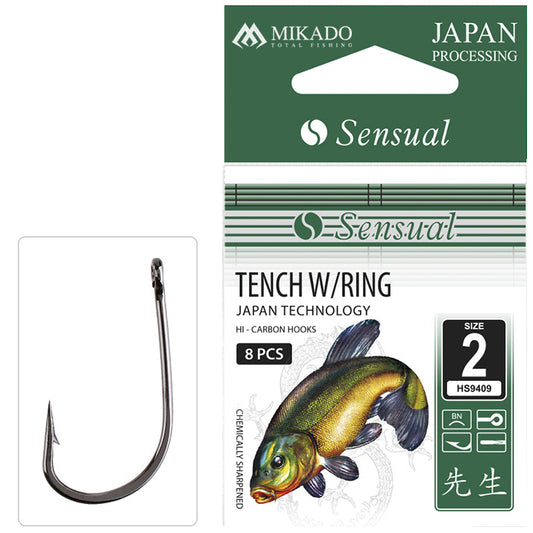 Mikado Haken - Sensual - Tench W/RING NR. 12 Bn - 10 Stk.