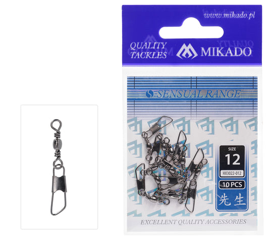 Mikado Tönnchenwirbel - Mit Safety Snap NR. 10 Bn - 10 Stk.