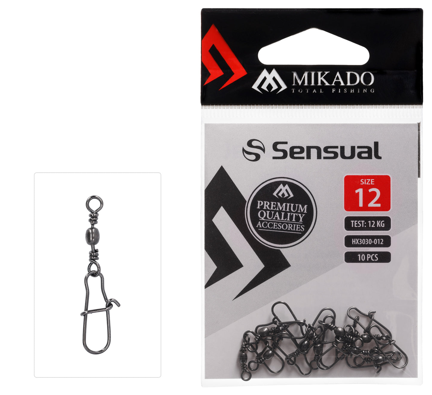 Mikado Tönnchenwirbel - Mit Fastlock Snap NR. 18 Bn - 10 Stk.