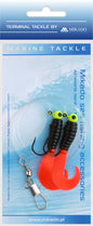 Mikado Meeres-Set - Pilk Twist Jighead Rig 7.5cm-2x6g - Schwarz Und Rot - 1 Satz