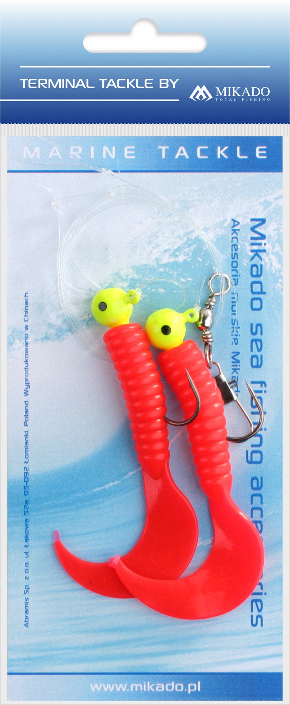 Mikado Meeres-Set - Pilk Twist Jighead Rig 7.5cm-2x6g - Rot - 1 Satz