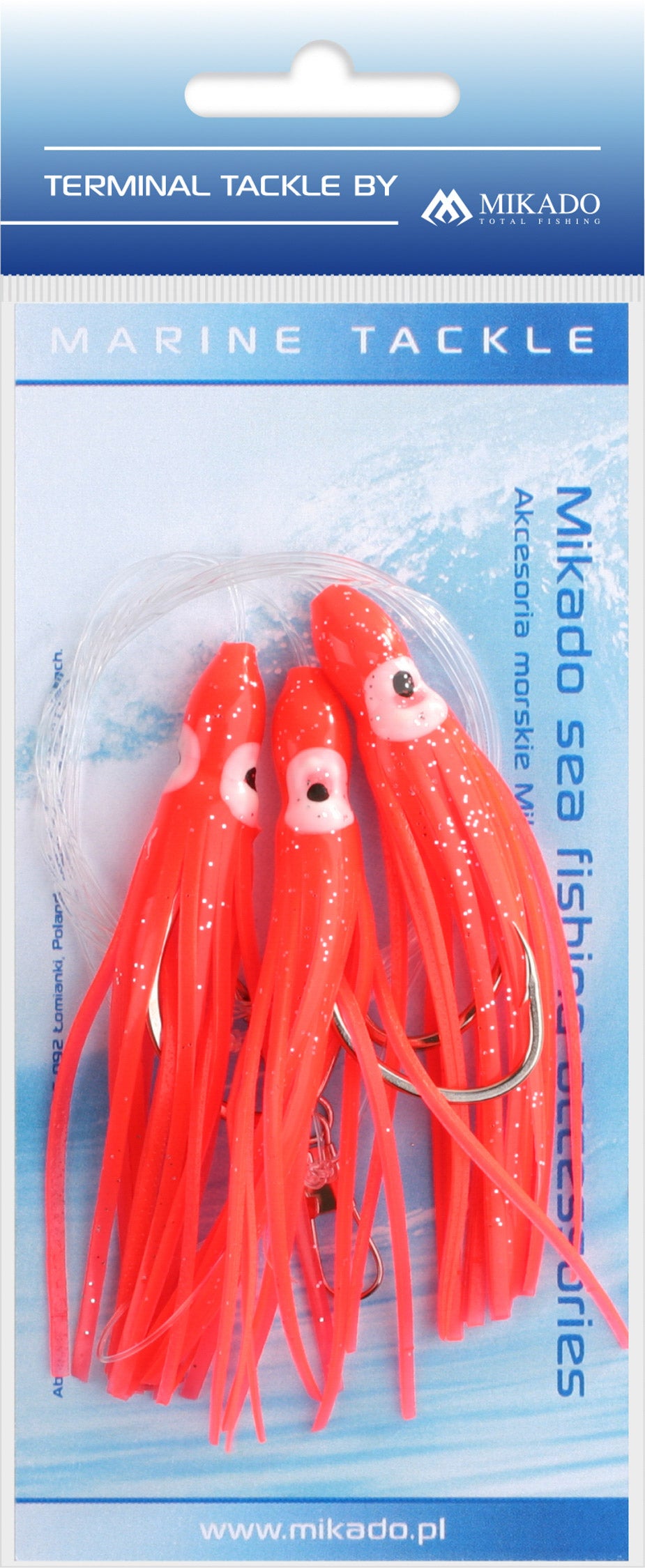 Mikado Meeres-Set - Octopus Rig 10cm - Haken 3x7/0 - Rot - 1 Satz