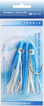 Mikado Meeres-Set - Octopus Rig 8cm - Haken 3x6/0 - Blau Und Weiss - 1 Satz