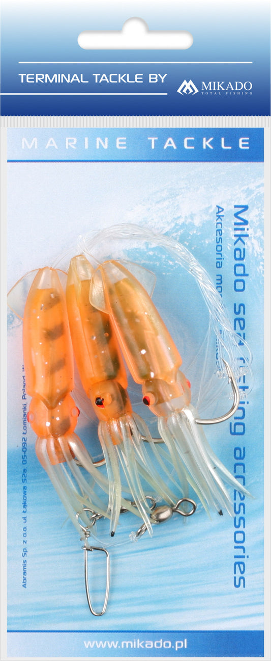 Mikado Meeres-Set - Squid Rig 7.5cm - Haken 3x4/0 - 1 Satz
