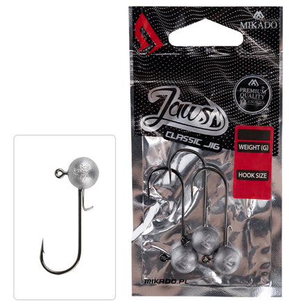 Mikado Jig Head - Jaws Classic - 15g-1/0 Bn - 3 Stk.