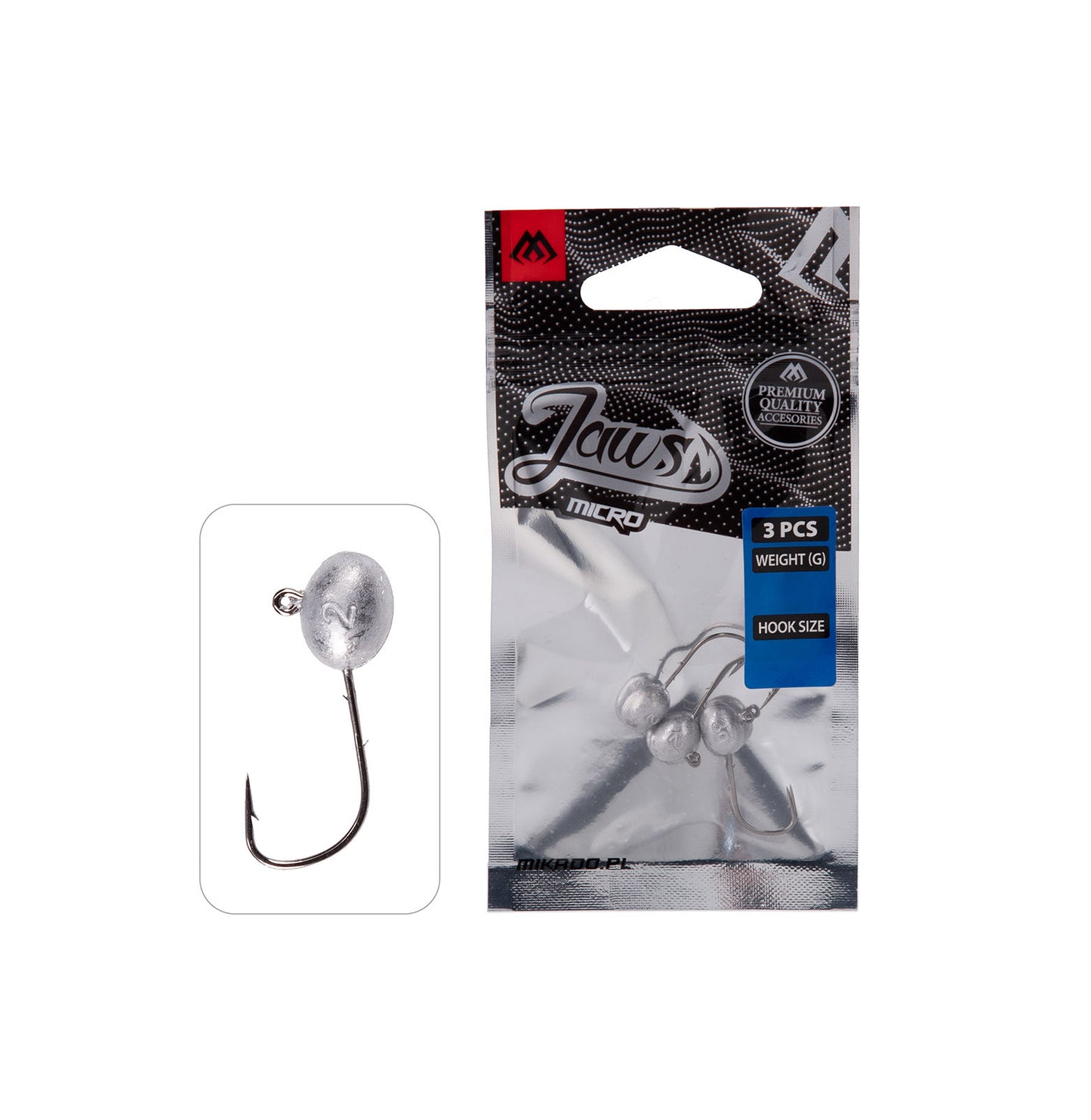 Mikado Jig Head - Jaws Micro - 0.8g-2 Bn - 3 Stk.