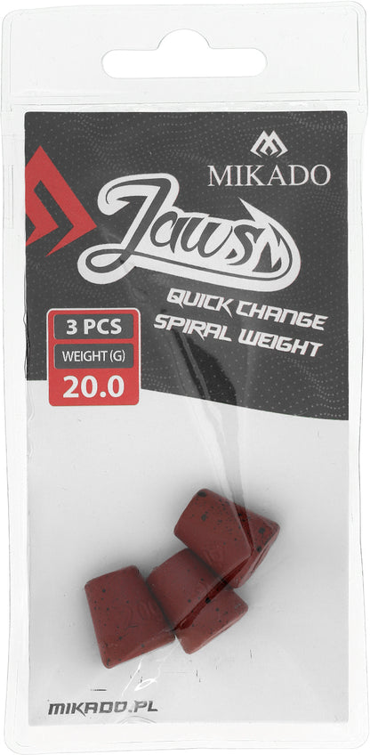 Mikado Austauschbare Last - Für Schrauben - Jaws Quick Change Spiral - 20gr - 3 Stk.