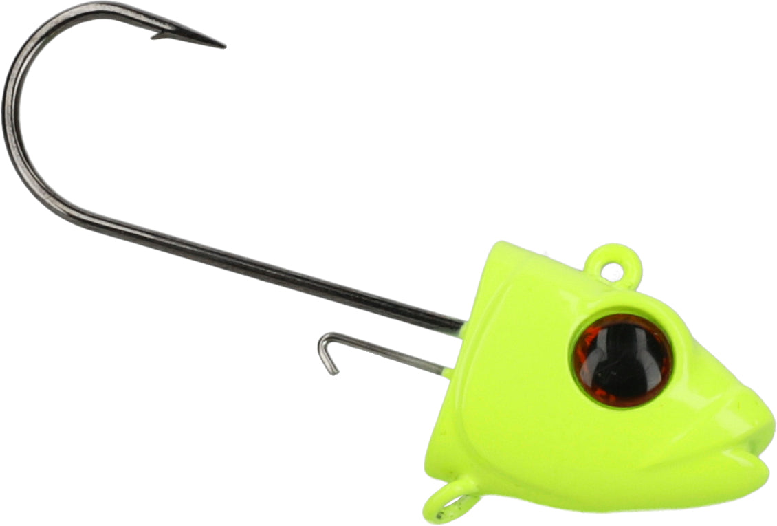 Mikado Jig Head - Jaws Vertical - 60g-5/0-Fluo - 2 Stk.