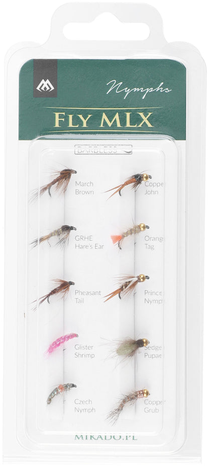 Mikado Set - Künstliche Fliegen - Nymphs - Barbless - 1 Satz