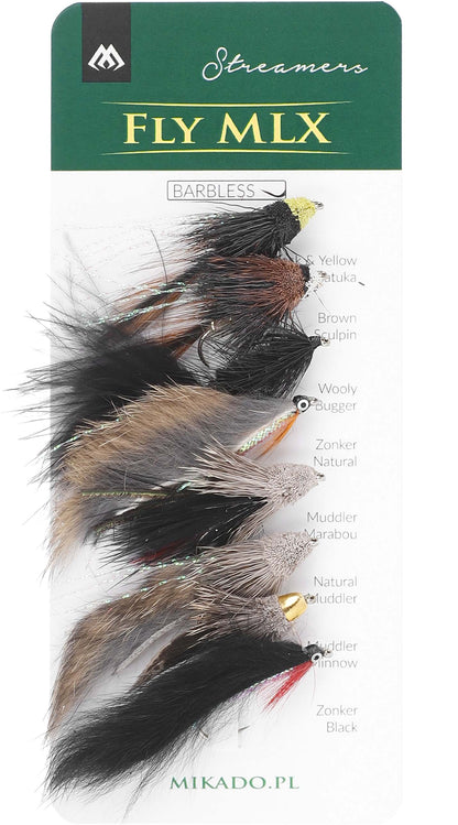 Mikado Set - Künstliche Fliegen - Streamers - Barbless - 1 Satz