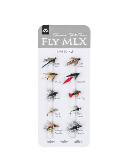 Mikado Set - Künstliche Fliegen - Wet Flies - Barbed - 1 Satz