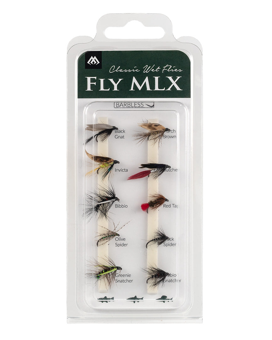 Mikado Set - Künstliche Fliegen - Wet Flies - Barbless - 1 Satz