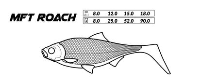 Mikado Köder - Mft Roach 8cm/FRUIT Roach - 4 Stk.