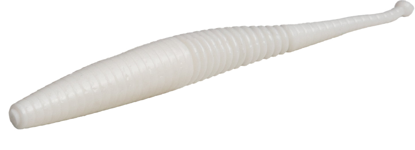 Mikado Köder - M-Craft Wiggly Worm 75mm / White - 8 Stk.