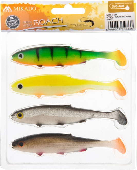 Mikado Köder - Real Fish Roach 10cm/MIX - 4 Stk.