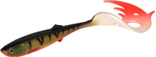 Mikado Köder - Sicario Pike Tail 8.5cm/BLOODY Perch - 4 Stk.