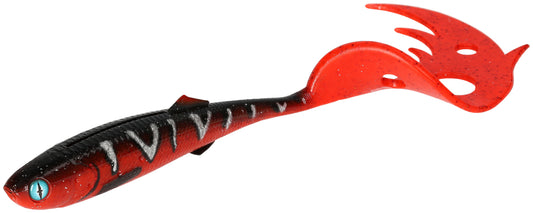 Mikado Köder - Sicario Pike Tail 8.5cm/RED Tiger - 4 Stk.