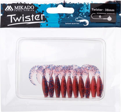 Mikado Köder - Twister 38mm/ Violet - 10 Stk.
