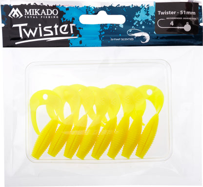Mikado Köder - Twister 51mm/ Lemon - 8 Stk.
