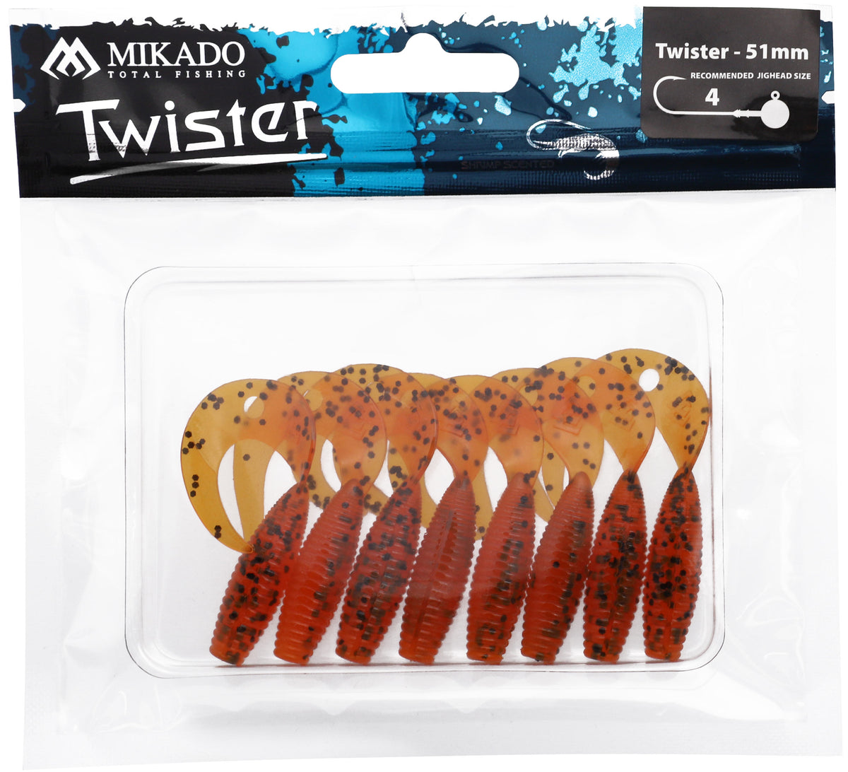 Mikado Köder - Twister 51mm/ Pepper Tea - 8 Stk.