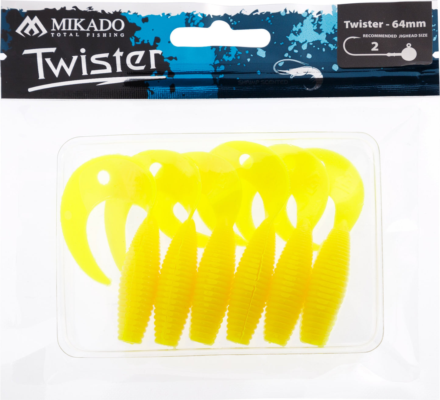 Mikado Köder - Twister 64mm/ Lemon - 6 Stk.