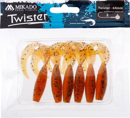 Mikado Köder - Twister 64mm/ Orange Pepper - 6 Stk.