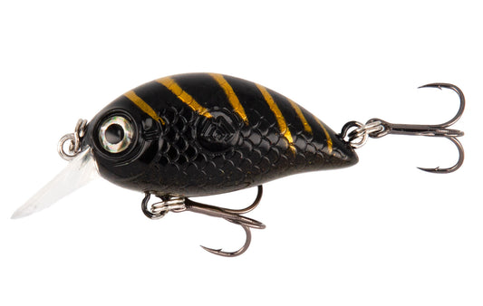 Mikado Wobbler Shimmy - 34mm/3.0g/BLACK Tiger - Schwimmend - 1 Stk.