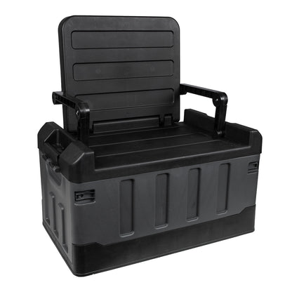 Mikado Box - Klappbar Mit Sitz (60x36x32.5cm) - Grau-Schwarz - 1 Stk.