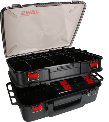 Mikado Box - Two-Compartment Jaws (47x34x19cm) - Black - 1 pcs.