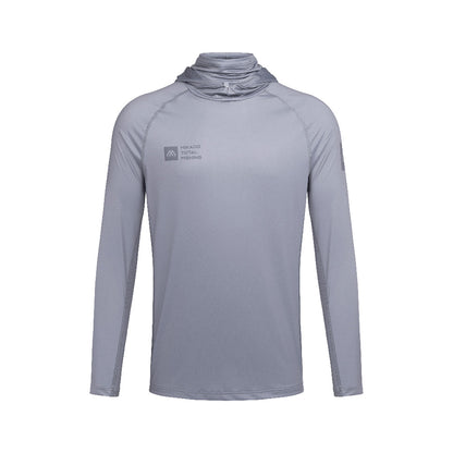Mikado Long Sleeve – Angler-Hoodie Mit Integrierter Kapuze – Mit UV/UPF Filter – Grau – Größe S – 1 Stk.