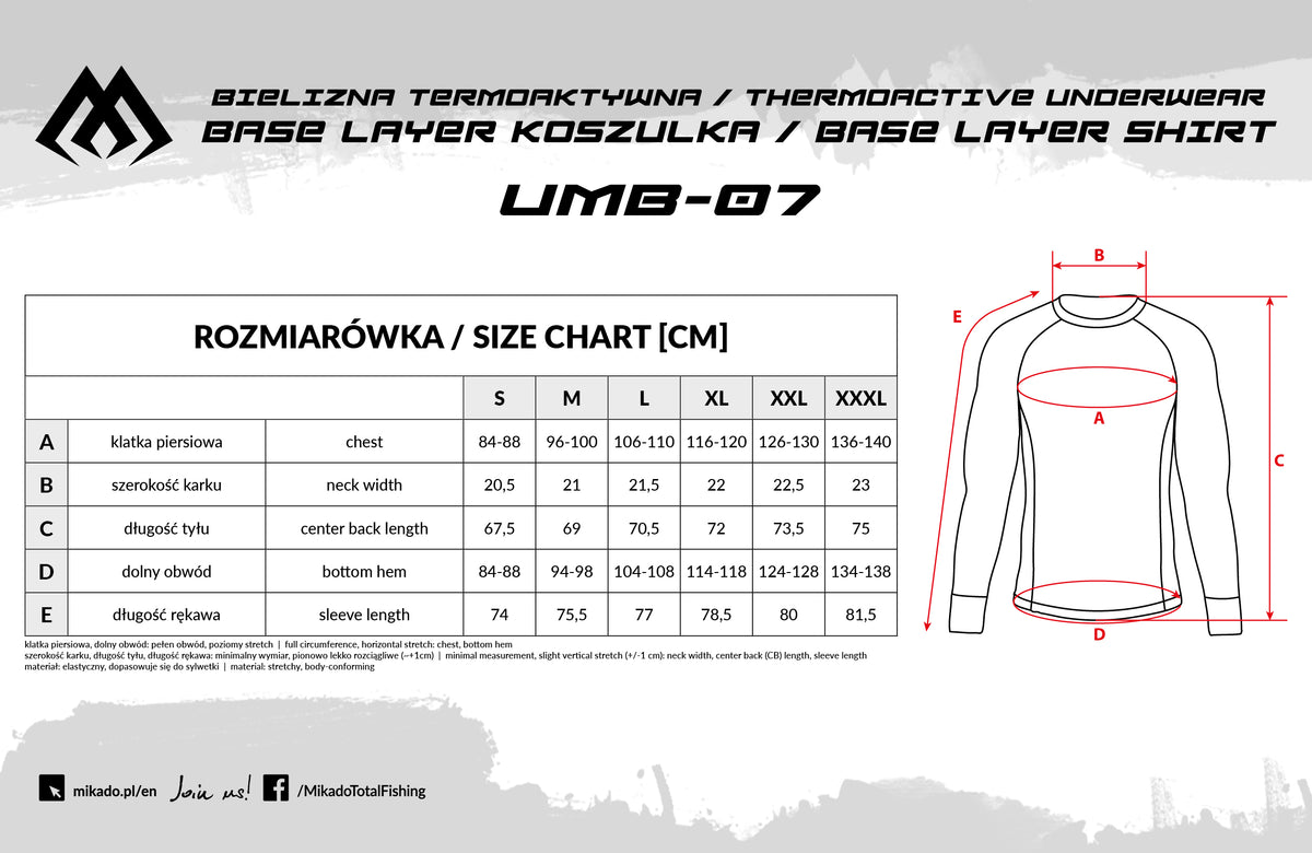 Mikado Thermoaktive Unterwäsche - Base Layer Shirt - Größe 3XL - 1 Stk.