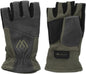 Mikado Fleecehandschuhe - Ohne Finger Größe L - Grau Und Grün - 1 Set.