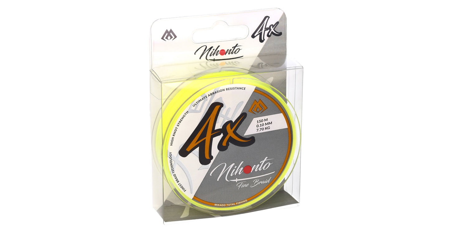Mikado Geflochtene Schnüre - Nihonto Fine Braid - 0.50mm/41.8kg/150m - Fluo Gelb - 1 Spule