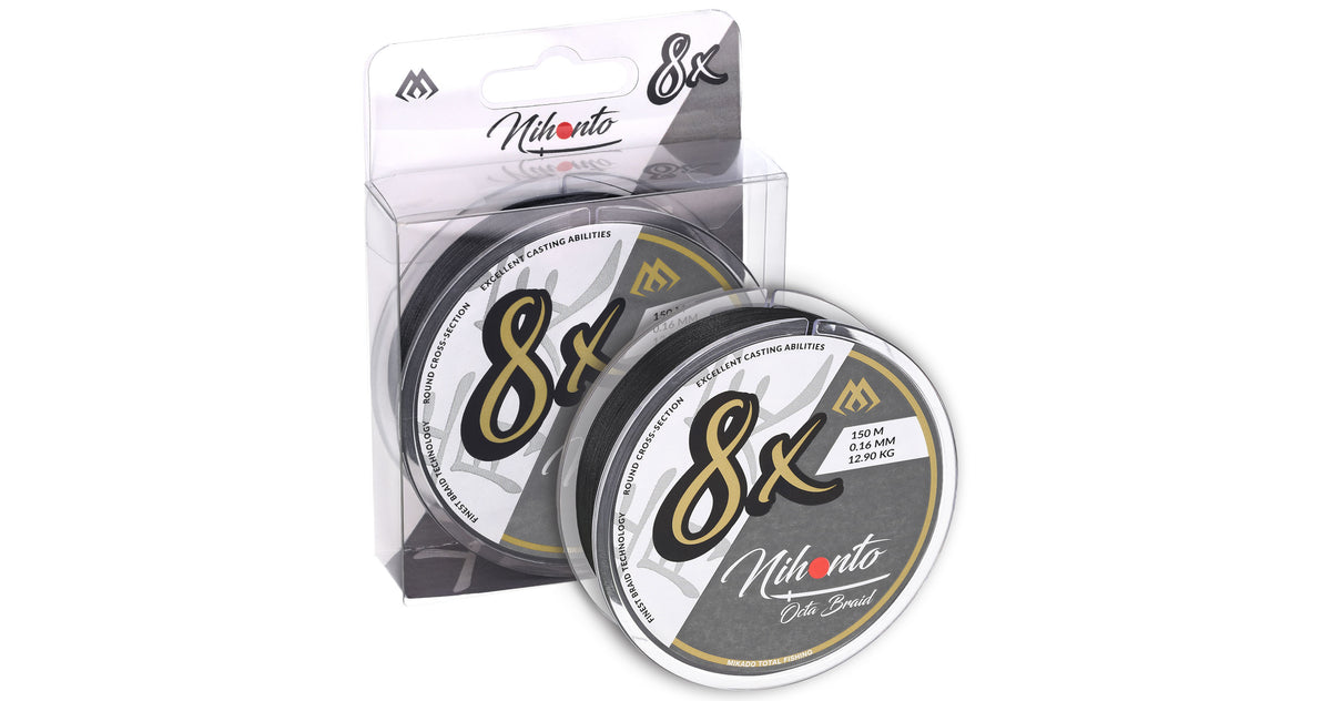 Mikado Geflochtene Schnüre - Nihonto Octa Braid - 0.16mm/12.9kg/10m - Schwarz - 1 Spule