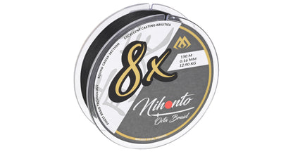 Mikado Geflochtene Schnüre - Nihonto Octa Braid - 0.10mm/7.75kg/10m - Schwarz - 1 Spule