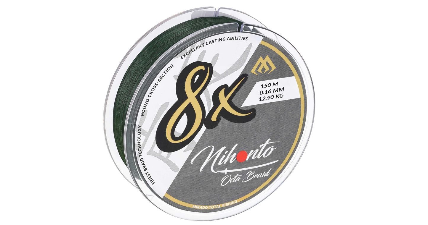 Mikado Geflochtene Schnüre - Nihonto Octa Braid - 0.4mm/39.8kg/150m - Grün - 1 Spule